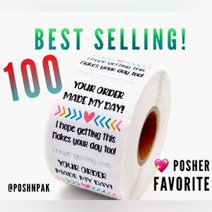 💜100 Your Order Made My Day Stickers- 1.5 inch🥂HOST PICK!